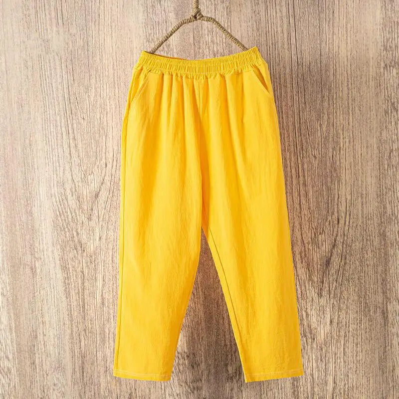 Linen blend summer pants