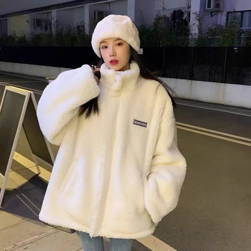 Thick soft woolen jacket