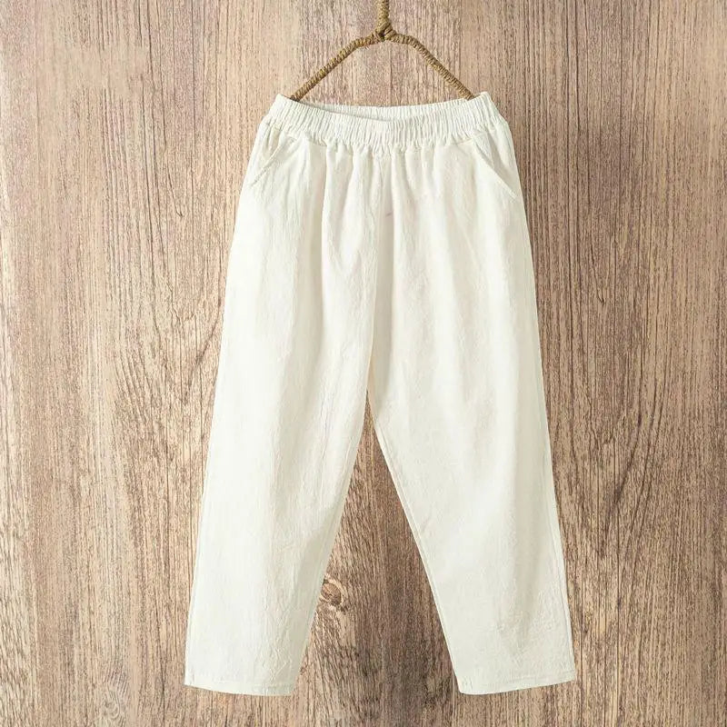 Linen blend summer pants