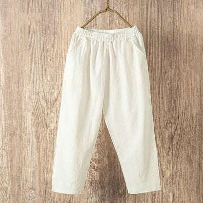 Linen blend summer pants