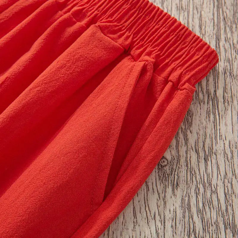 Linen blend summer pants