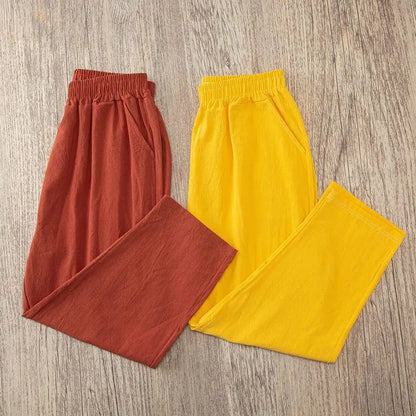 Linen blend summer pants