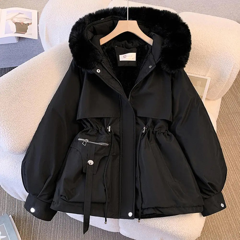 Stylish hooded warm winter coat