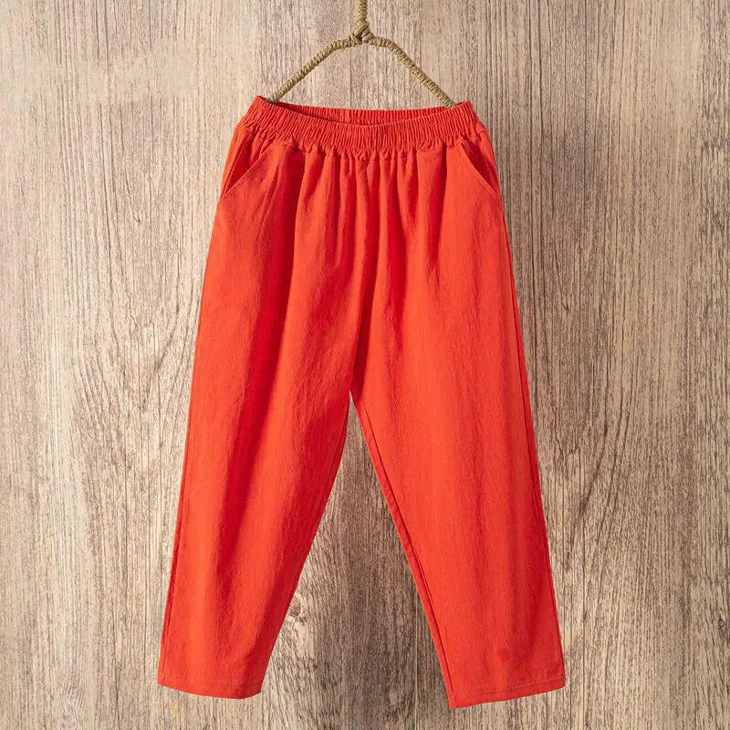 Linen blend summer pants