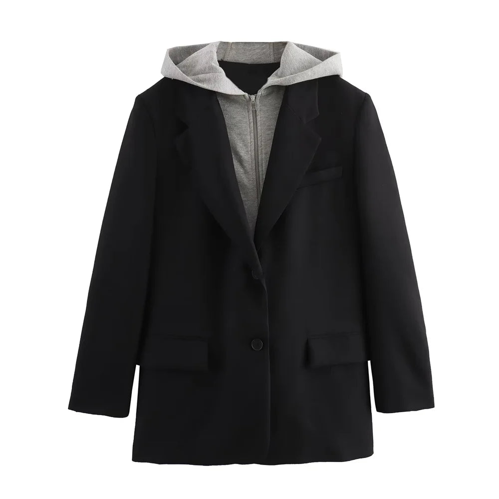 Hooded blazer