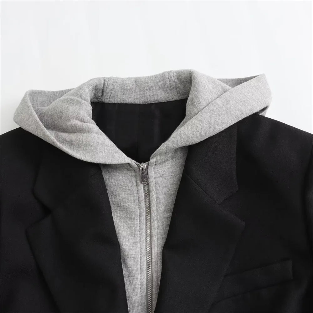 Hooded blazer