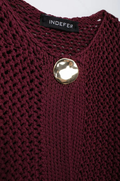 Gold button jumper cardigan