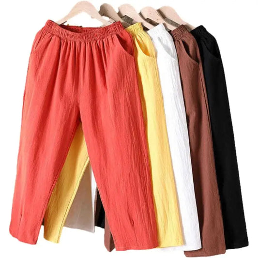 Linen blend summer pants